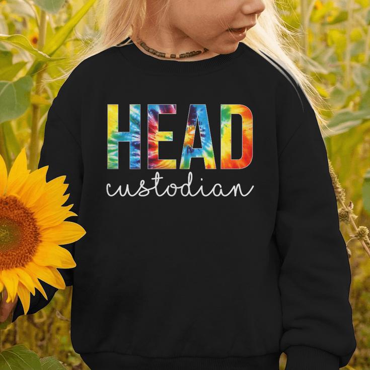 Head Custodian Women Tie Dye Back To School Appreciation Day Graphic Toddler Sweatshirt Head Custodian Women Tie Dye Back To School Appreciation Day Graphic Toddler Sweatshirt