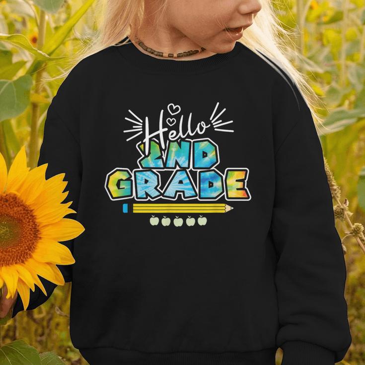 Hello 2nd Grade Back To School First Day Of School Graphic Toddler Sweatshirt