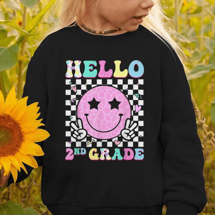 Hello 2nd Grade Groovy Back To School Second Grade Girls Kid Graphic Toddler Sweatshirt Hello 2nd Grade Groovy Back To School Second Grade Girls Kid Graphic Toddler Sweatshirt