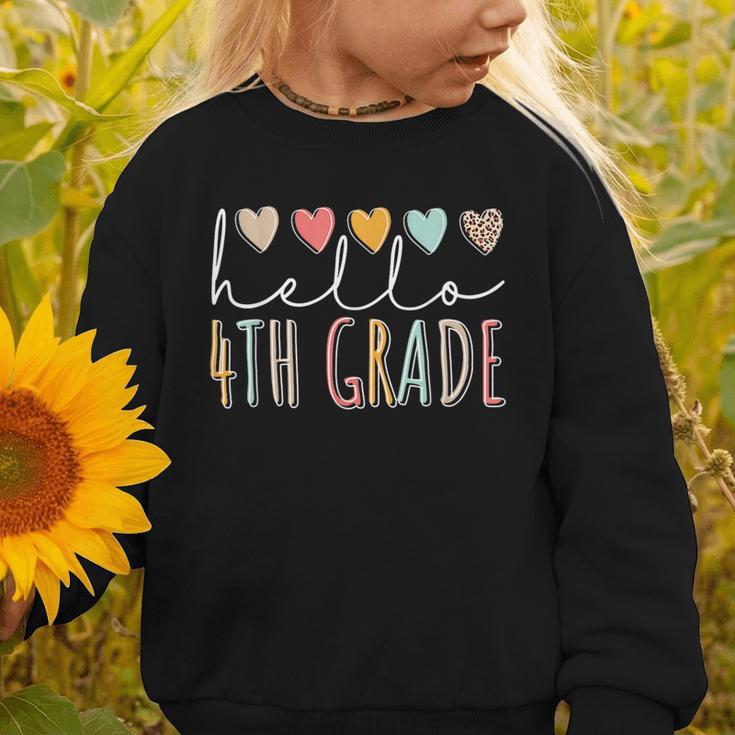 Hello 4th Grade Back To School Fourth Grade Vibes Heart Love Graphic Toddler Sweatshirt Hello 4th Grade Back To School Fourth Grade Vibes Heart Love Graphic Toddler Sweatshirt