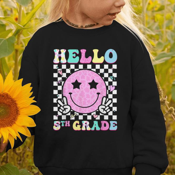 Hello 5th Grade Groovy Back To School Fifth Grade Girls Kids Graphic Toddler Sweatshirt Hello 5th Grade Groovy Back To School Fifth Grade Girls Kids Graphic Toddler Sweatshirt