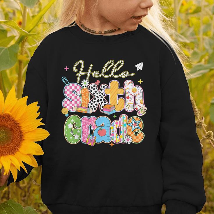 Hello 6th Grade First Day Of School Back To School Boy Girls Graphic Toddler Sweatshirt Hello 6th Grade First Day Of School Back To School Boy Girls Graphic Toddler Sweatshirt