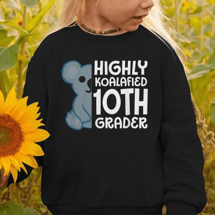 Highly Koalafied 10th Grader Koala Back To School Graphic Toddler Sweatshirt Highly Koalafied 10th Grader Koala Back To School Graphic Toddler Sweatshirt