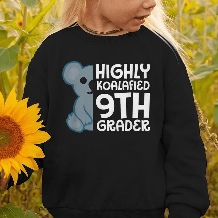 Highly Koalafied 9th Grader Koala Back To School Graphic Toddler Sweatshirt