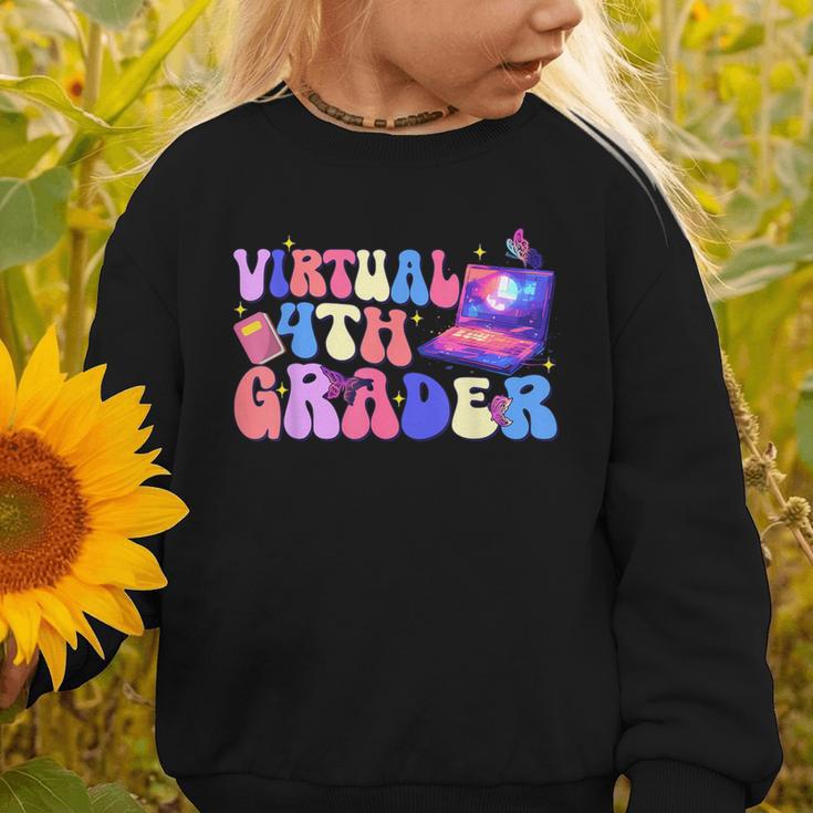Homeschool 4th Grade Virtual 4th Grader Back To School Graphic Toddler Sweatshirt Homeschool 4th Grade Virtual 4th Grader Back To School Graphic Toddler Sweatshirt