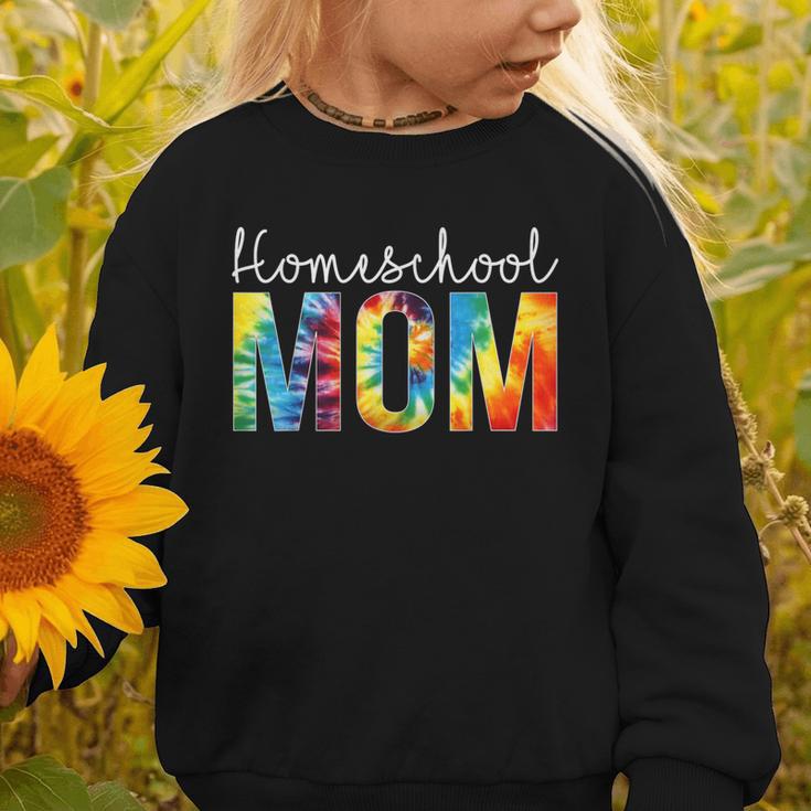 Homeschool Mom Tie Dye Back To School Day For Women For Work Graphic Toddler Sweatshirt