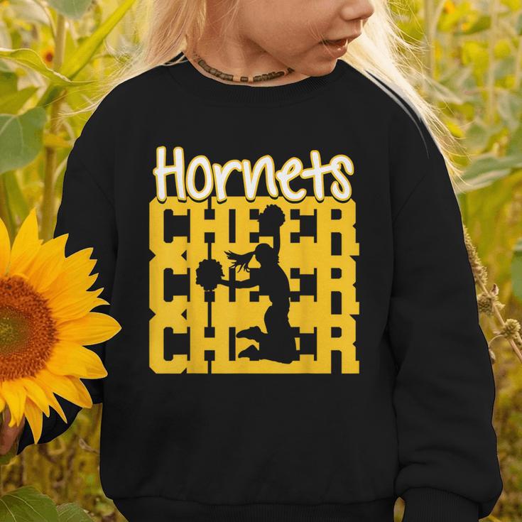 Hornets Cheer Back To School Cheerleading Spirit GY Graphic Toddler Sweatshirt Hornets Cheer Back To School Cheerleading Spirit GY Graphic Toddler Sweatshirt