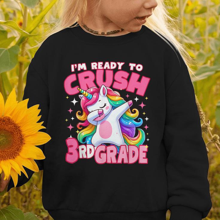 I'm Ready To Crush 3rd Grade Dabbing Unicorn Back To School Graphic Toddler Sweatshirt I'm Ready To Crush 3rd Grade Dabbing Unicorn Back To School Graphic Toddler Sweatshirt