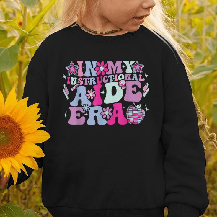 In My Instructional Aide Era Groovy Back To School Graphic Toddler Sweatshirt
