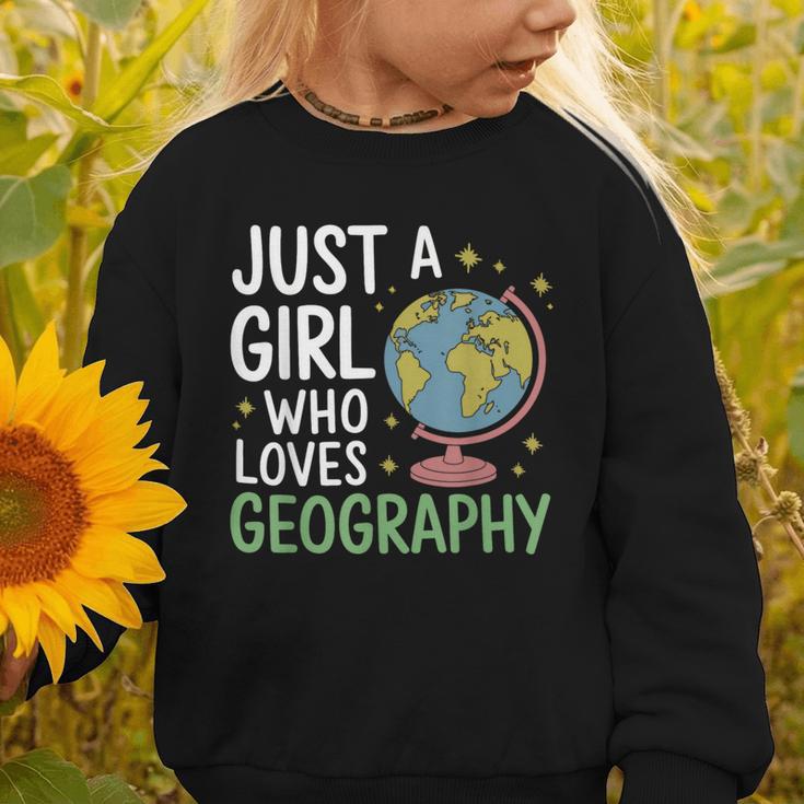 Just a Girl Who Loves Geography Back To School Kids Girls Graphic Toddler Sweatshirt Just a Girl Who Loves Geography Back To School Kids Girls Graphic Toddler Sweatshirt