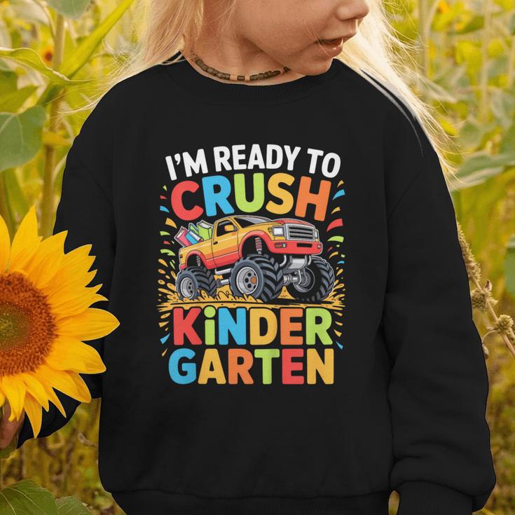 Kids I'm Ready To Crush Kindergarten Shirt Back To School Boy Graphic Toddler Sweatshirt Kids I'm Ready To Crush Kindergarten Shirt Back To School Boy Graphic Toddler Sweatshirt
