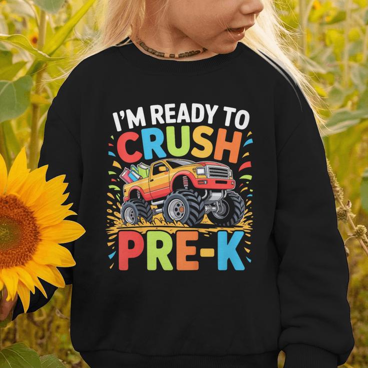 Kids I'm Ready To Crush Pre-K Shirt Back To School PreK Boy Graphic Toddler Sweatshirt Kids I'm Ready To Crush Pre-K Shirt Back To School PreK Boy Graphic Toddler Sweatshirt