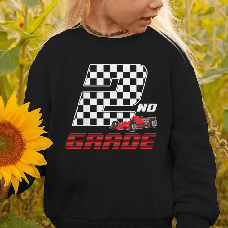 Kids Race Car 2nd Second Grade Boys Cars Lovers Back To School Graphic Toddler Sweatshirt Kids Race Car 2nd Second Grade Boys Cars Lovers Back To School Graphic Toddler Sweatshirt