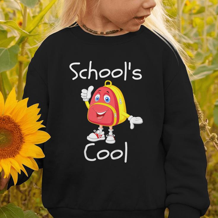 Kids School's Cool Saying Back To School For Kids Graphic Toddler Sweatshirt Kids School's Cool Saying Back To School For Kids Graphic Toddler Sweatshirt