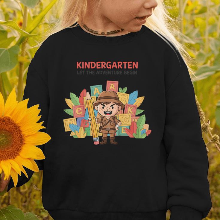 Kindergarten Adventure Explorer Back To School Graphic Toddler Sweatshirt