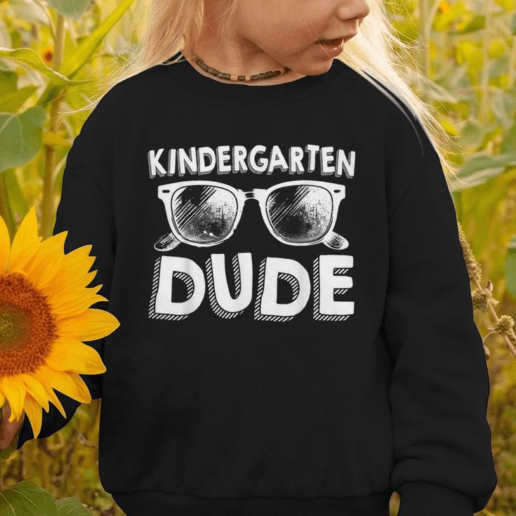Kindergarten Dude Shirt Back To School Kinder Crew Graphic Toddler Sweatshirt