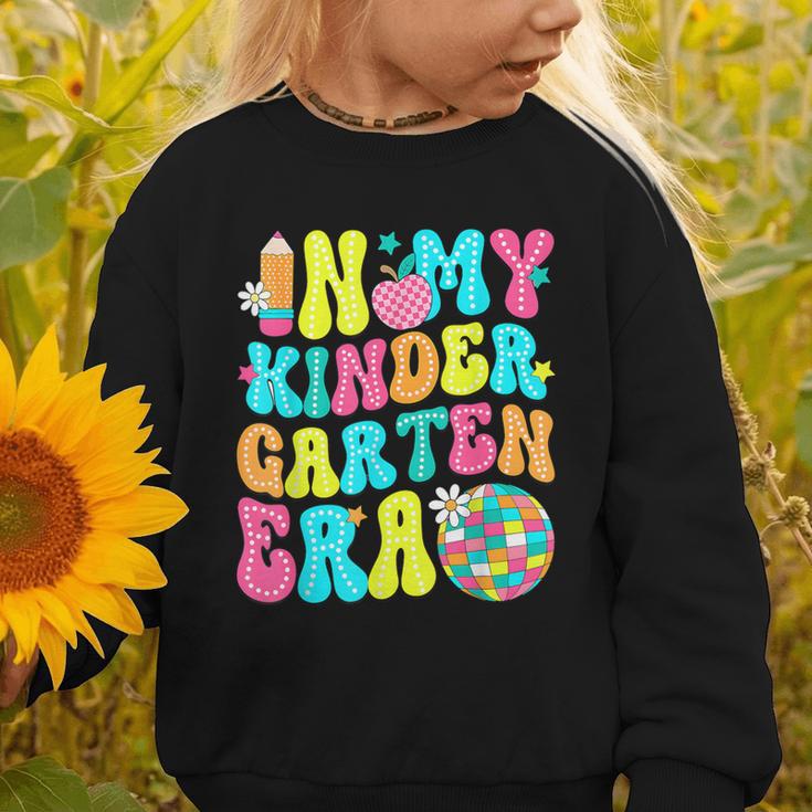 In My Kindergarten Era Groovy Back To School Graphic Toddler Sweatshirt In My Kindergarten Era Groovy Back To School Graphic Toddler Sweatshirt