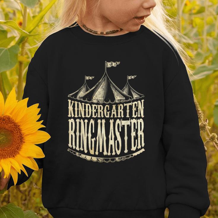 Kindergarten Ringmaster Carnival Back To School Circus Staff Graphic Toddler Sweatshirt Kindergarten Ringmaster Carnival Back To School Circus Staff Graphic Toddler Sweatshirt