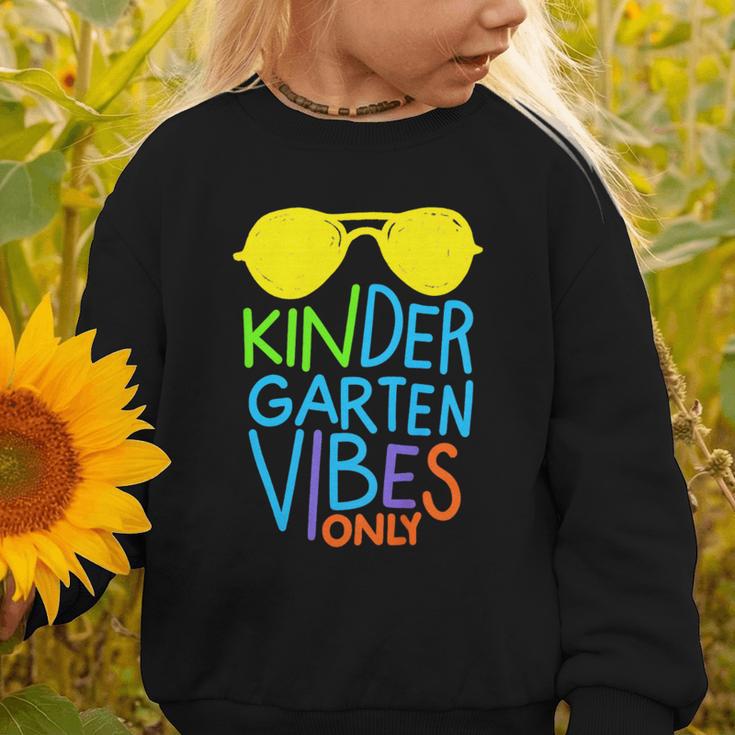 Kindergarten Vibes Only Glow Sunglasses Back To School Graphic Toddler Sweatshirt