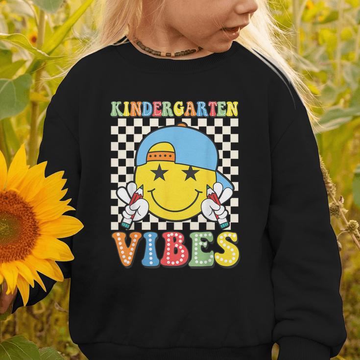 Kindergarten Vibes Kid Back To School Class Kindergarten Boy Graphic Toddler Sweatshirt