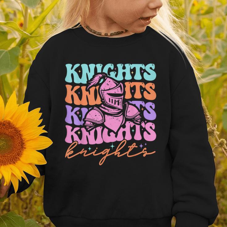 Knights Mascot Back To School Spirit Sports Men Women Groovy Graphic Toddler Sweatshirt Knights Mascot Back To School Spirit Sports Men Women Groovy Graphic Toddler Sweatshirt