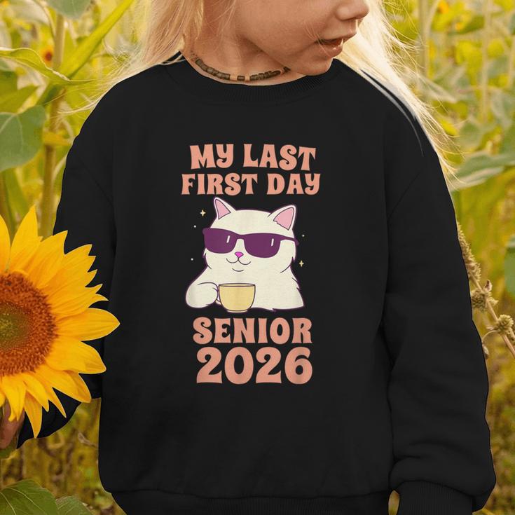 My Last First Day Senior 2026 Cat Back To School Class 2026 Graphic Toddler Sweatshirt My Last First Day Senior 2026 Cat Back To School Class 2026 Graphic Toddler Sweatshirt