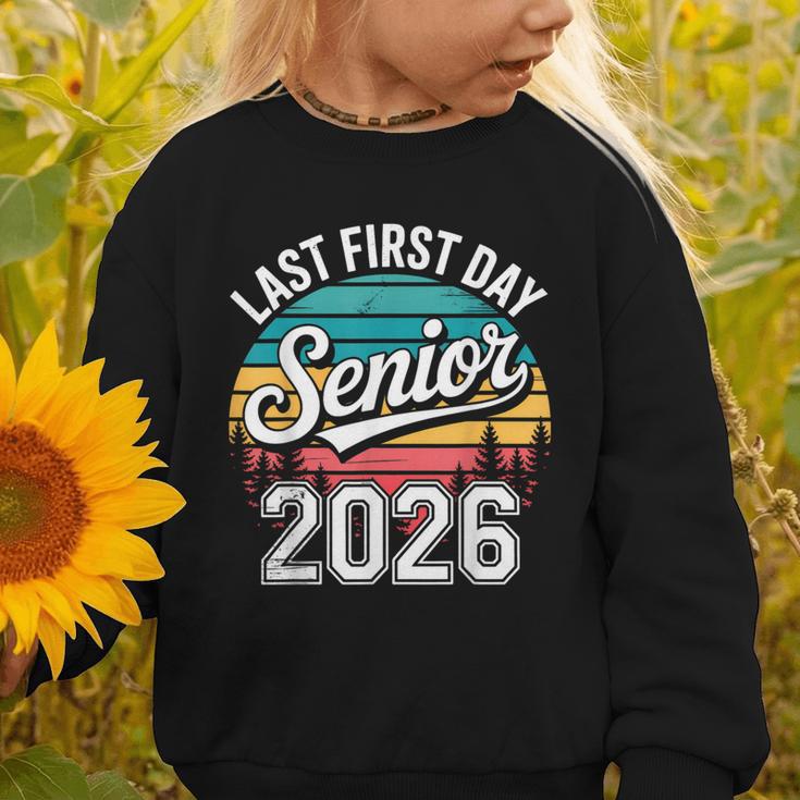 My Last First Day Senior 2026 Vintage Back To School Graphic Toddler Sweatshirt