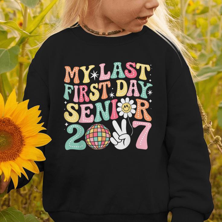 My Last First Day Senior 2027 Back To School Class Of 2027 Graphic Toddler Sweatshirt My Last First Day Senior 2027 Back To School Class Of 2027 Graphic Toddler Sweatshirt