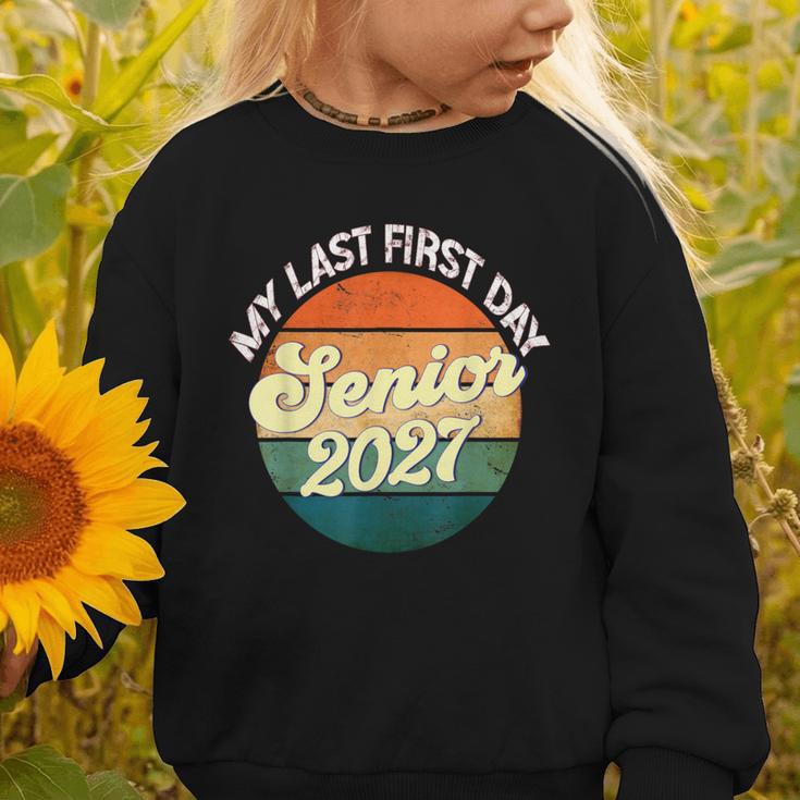 Last First Day Senior 2027 Back To School Class Of 2027 Graphic Toddler Sweatshirt Last First Day Senior 2027 Back To School Class Of 2027 Graphic Toddler Sweatshirt