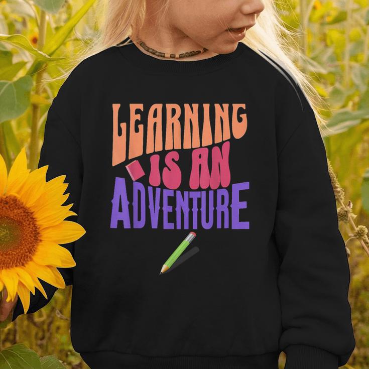 Learning Back To School Is a Motivational Graphic Toddler Sweatshirt Learning Back To School Is a Motivational Graphic Toddler Sweatshirt