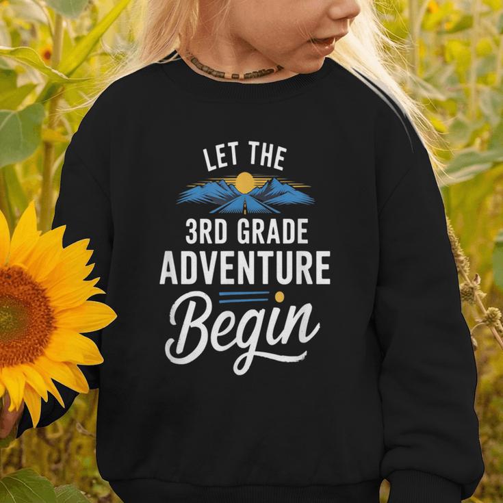 Let The 3rd Grade Adventure Begin Back To School Fun Graphic Toddler Sweatshirt Let The 3rd Grade Adventure Begin Back To School Fun Graphic Toddler Sweatshirt