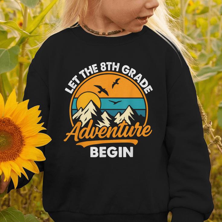 Let The 8th Grade Adventure Begin Back To School Graphic Toddler Sweatshirt Let The 8th Grade Adventure Begin Back To School Graphic Toddler Sweatshirt