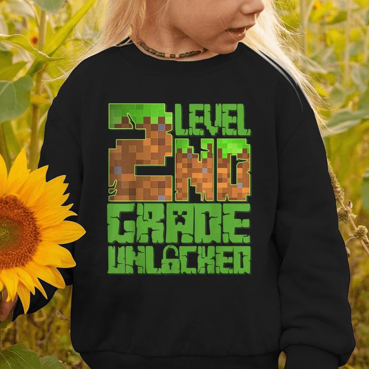 Level 2nd Grade Unlocked Game Pixel Kids Boy Back To School Graphic Toddler Sweatshirt