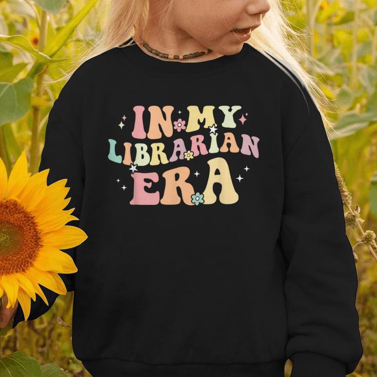 In My Librarian Era Retro Back To School Bookworm Book Lover Graphic Toddler Sweatshirt In My Librarian Era Retro Back To School Bookworm Book Lover Graphic Toddler Sweatshirt