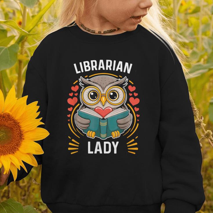 Librarian Lady Library Cute Owl Back To School Women Girls Graphic Toddler Sweatshirt Librarian Lady Library Cute Owl Back To School Women Girls Graphic Toddler Sweatshirt