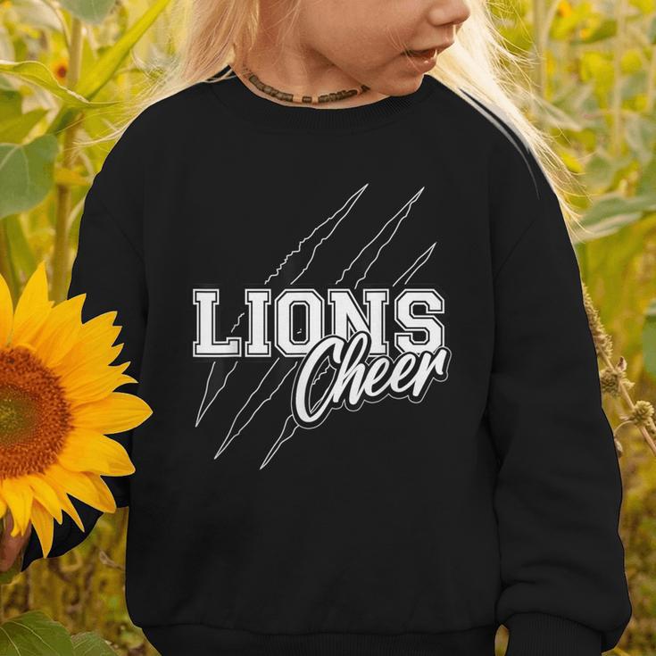 Lions Cheer Back To School Cheerleading Team Spirit Graphic Toddler Sweatshirt Lions Cheer Back To School Cheerleading Team Spirit Graphic Toddler Sweatshirt