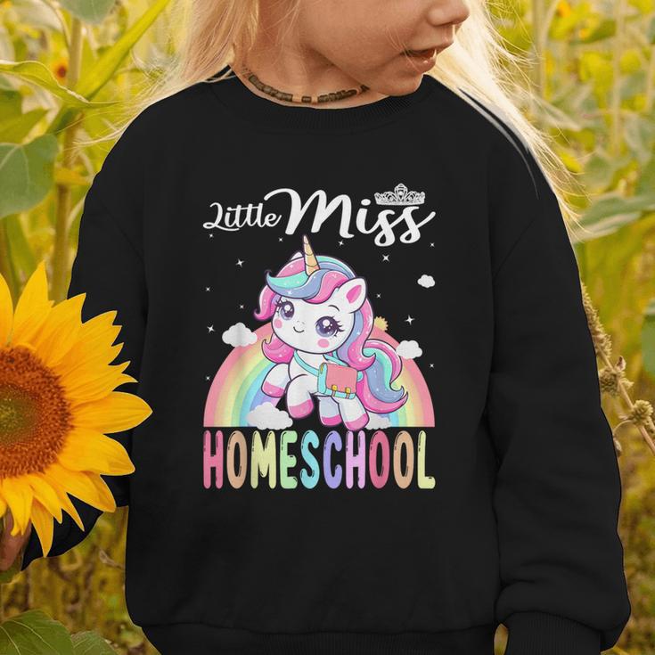 Little Miss Homeschool Back To School Girls Homeschool Graphic Toddler Sweatshirt