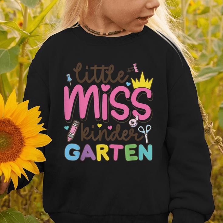 Little Miss Kindergarten First Day Back To School Girls Cute Graphic Toddler Sweatshirt Little Miss Kindergarten First Day Back To School Girls Cute Graphic Toddler Sweatshirt