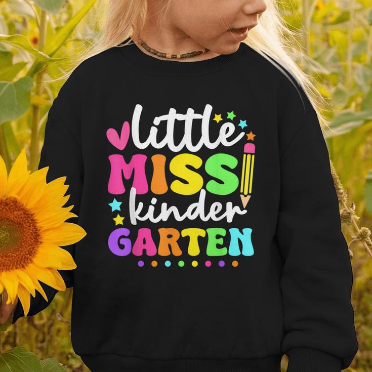 Little Miss Kindergarten Kids Girls Pencil Back To School Graphic Toddler Sweatshirt