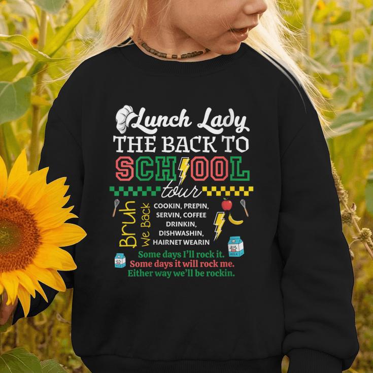 Lunch Lady Food Humor Back To School Tour Graphic Toddler Sweatshirt Lunch Lady Food Humor Back To School Tour Graphic Toddler Sweatshirt
