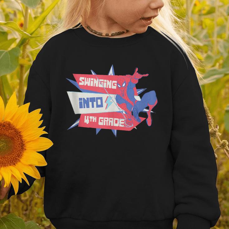 Marvel Spider-Man Swinging Into 4th Grade Back To School Graphic Toddler Sweatshirt Marvel Spider-Man Swinging Into 4th Grade Back To School Graphic Toddler Sweatshirt