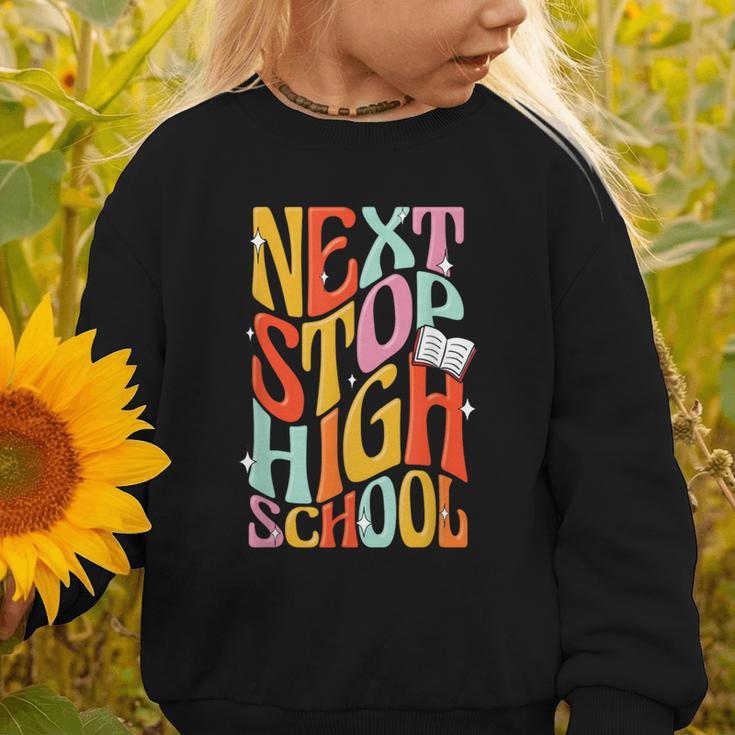 Middle School Gradution Back To School Next Stop High School Graphic Toddler Sweatshirt