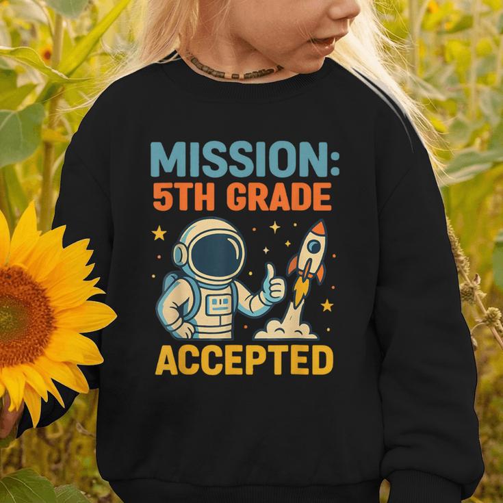 Mission Fifth 5th Grade Accepted Back To School Vintage Graphic Toddler Sweatshirt Mission Fifth 5th Grade Accepted Back To School Vintage Graphic Toddler Sweatshirt