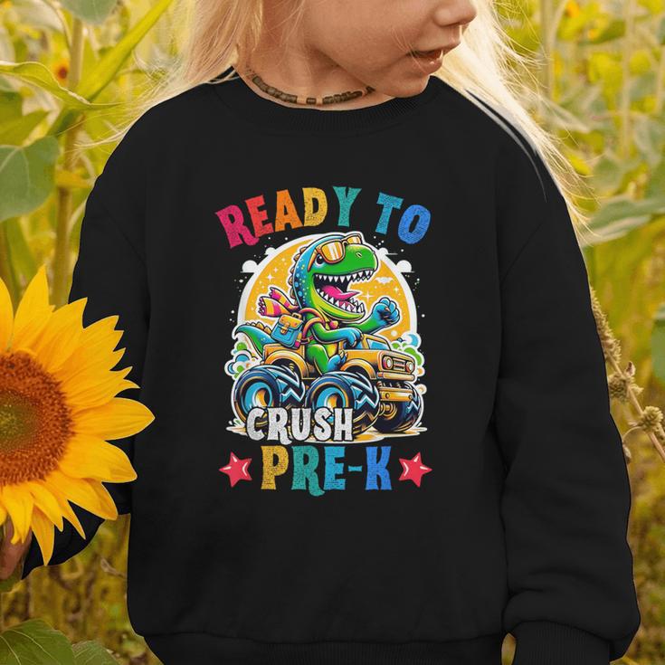 Monster Truck Dinosaur Boys Back To School Crush Pre-k Kids Graphic Toddler Sweatshirt Monster Truck Dinosaur Boys Back To School Crush Pre-k Kids Graphic Toddler Sweatshirt
