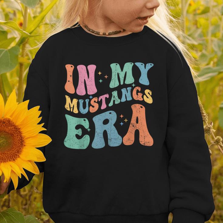 In My Mustangs Era Back To School Spirit Game Retro Groovy Graphic Toddler Sweatshirt In My Mustangs Era Back To School Spirit Game Retro Groovy Graphic Toddler Sweatshirt