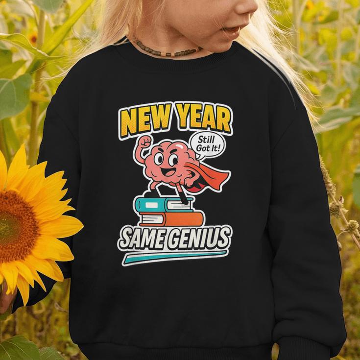New Year Same Genius Confident Back To School Vibe Graphic Toddler Sweatshirt New Year Same Genius Confident Back To School Vibe Graphic Toddler Sweatshirt