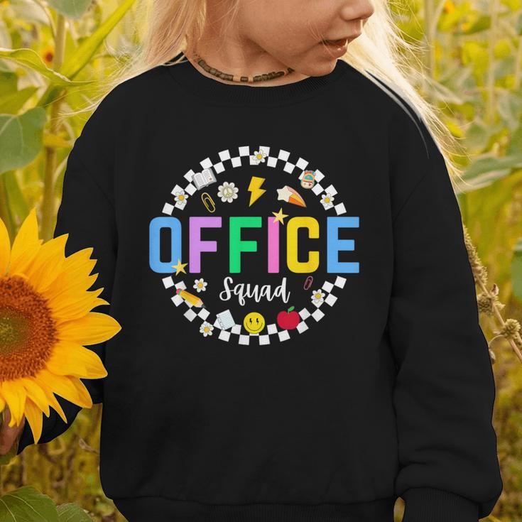 Office Squad Back To School Happy First Day Of School Graphic Toddler Sweatshirt Office Squad Back To School Happy First Day Of School Graphic Toddler Sweatshirt