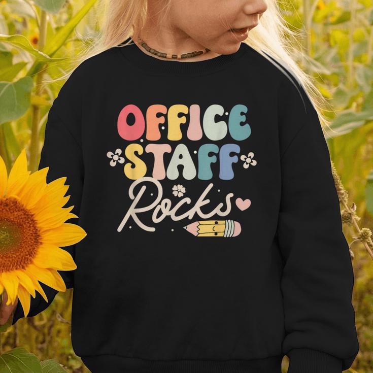 Office Staff Rocks Back To School Secretary Administrative Graphic Toddler Sweatshirt