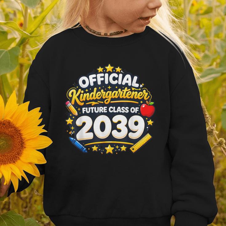 Official Kindergartener Future Class Of 2039 Back To School Graphic Toddler Sweatshirt Official Kindergartener Future Class Of 2039 Back To School Graphic Toddler Sweatshirt