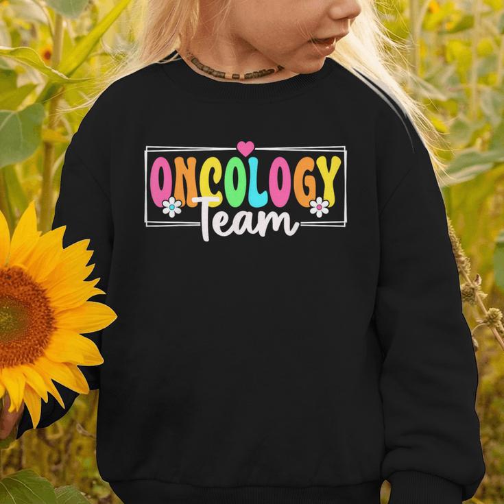 Oncology Team Nurse Back To School Nursing Nurse Squad Graphic Toddler Sweatshirt